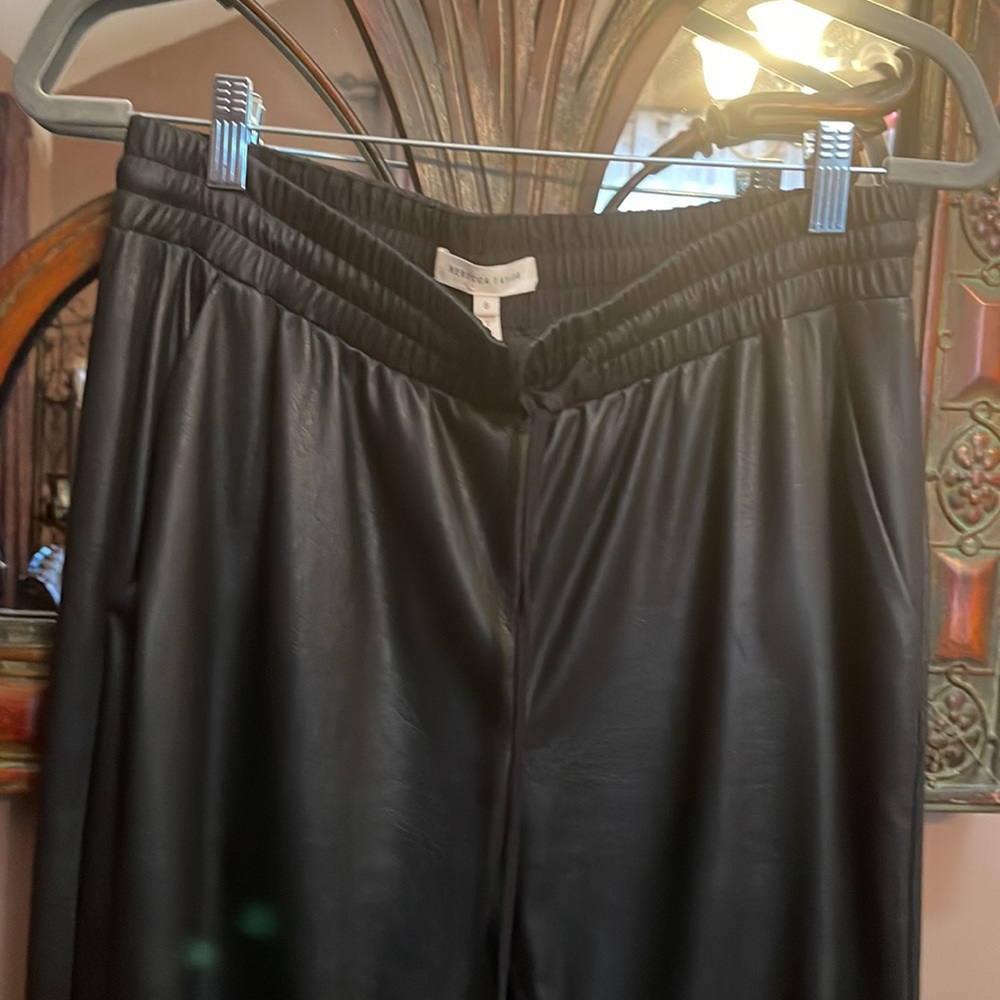 Rebecca Taylor Fux Leather Joggers View 2